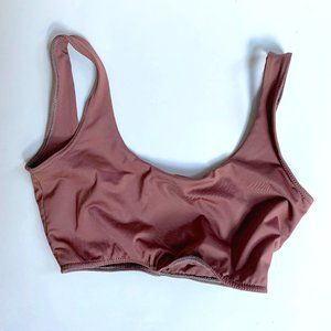 Hackwith Design Sporty Scoop Swim Top- Chestnut, L